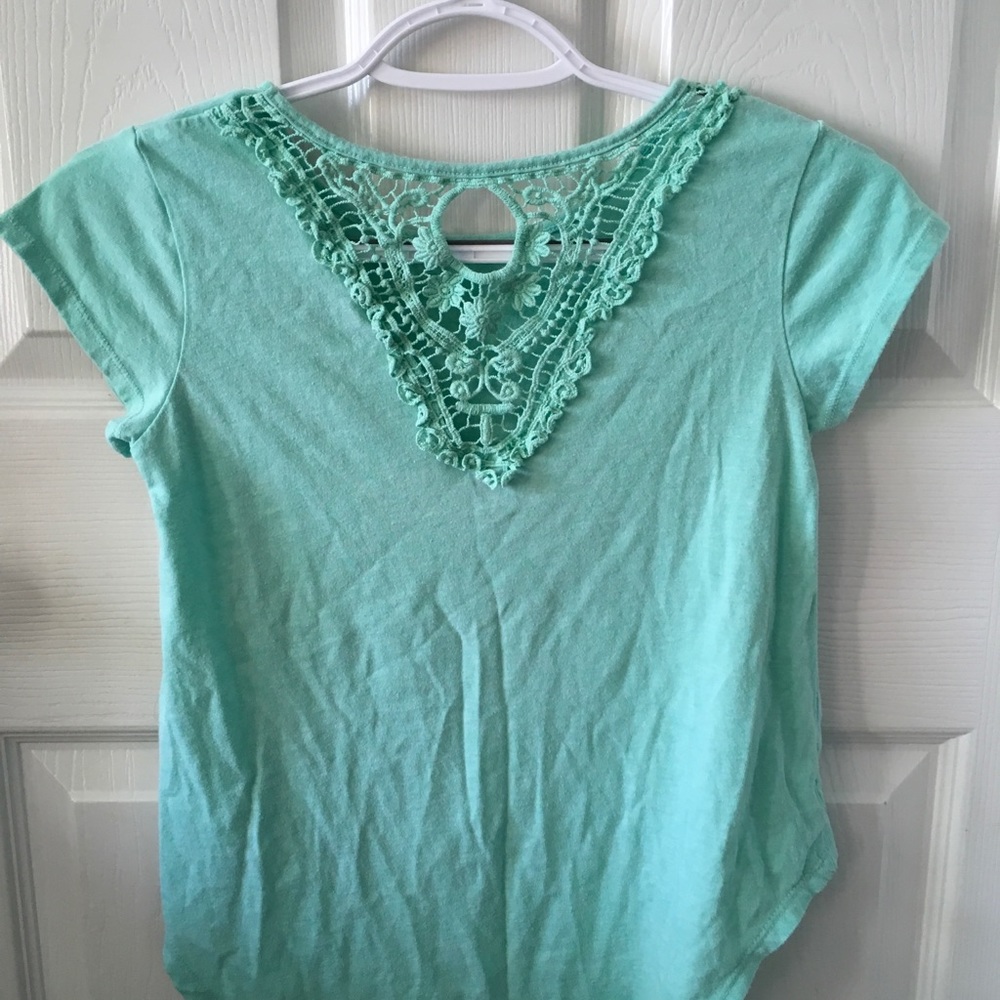 Aqua Blue Girls Blouse
